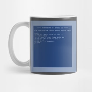 C64 basic time travel script Mug